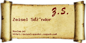 Zeisel Sándor névjegykártya